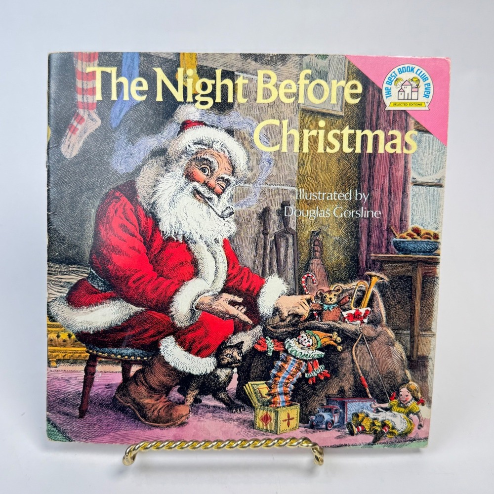 Vintage The Night Before Christmas Random House Douglas Gorsline 1975 Softcover